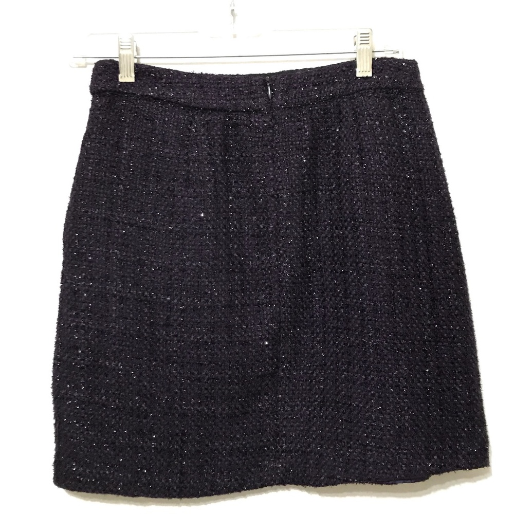 Cynthia Rowley Dark Purple & Metallic Black Skirt - Picture 2 of 6